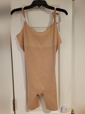 SPANX Nude/Tan One-Piece Shapewear Footie Bodysuit